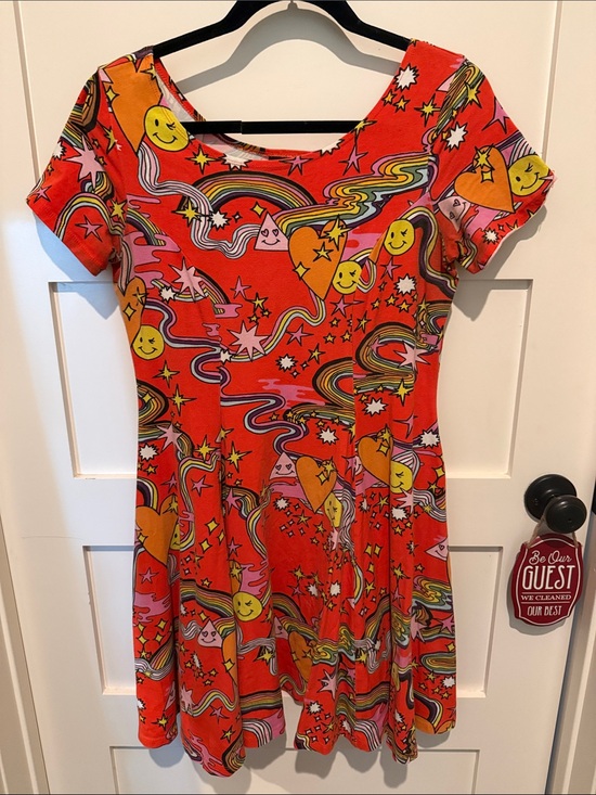 Nooworks Dresses & Skirts - Nooworks ChaCha Smiley short sleeve Fit-and-Flare Dress XL